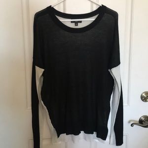 Express Black and White Light Sweater